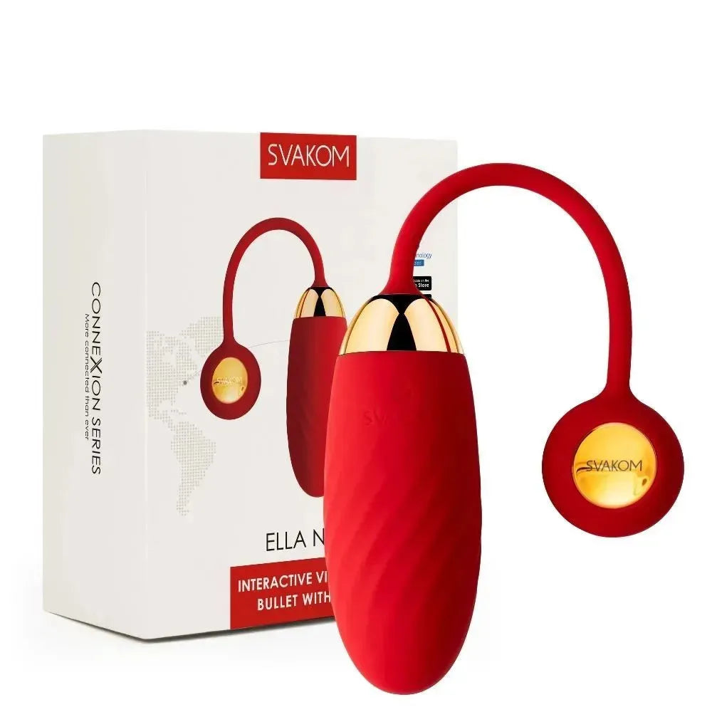 Svakom Ella Neo - App-Controlled Red Vibrating Bullet with 10 Modes