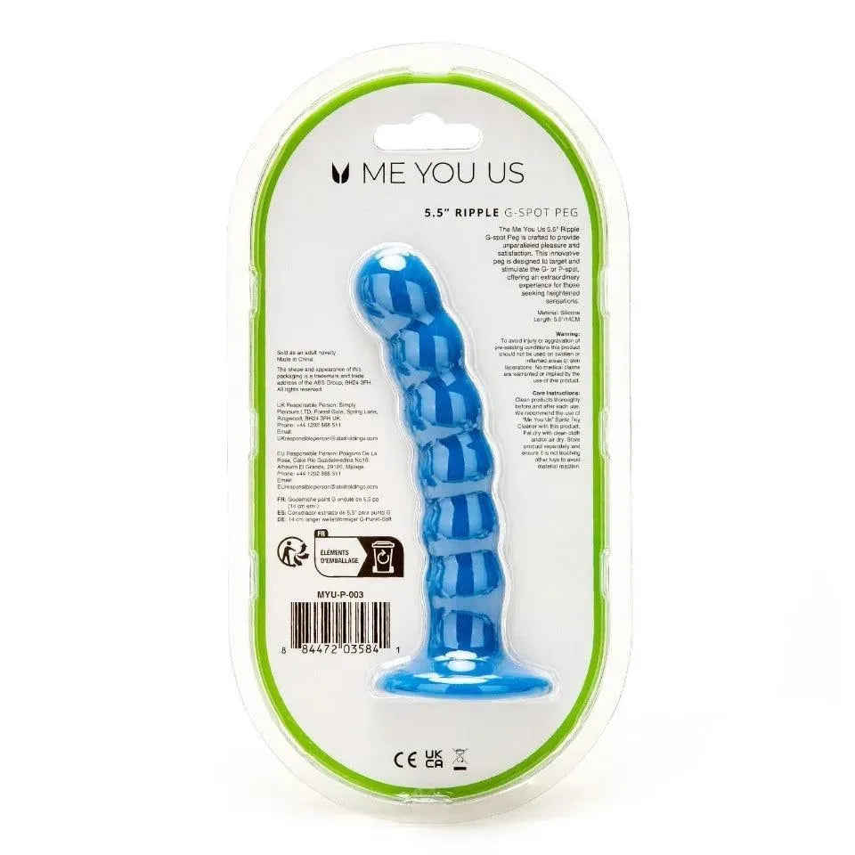 Me You Us 5.5 Inch Ripple G Spot Peg Dildo - Rapture Works