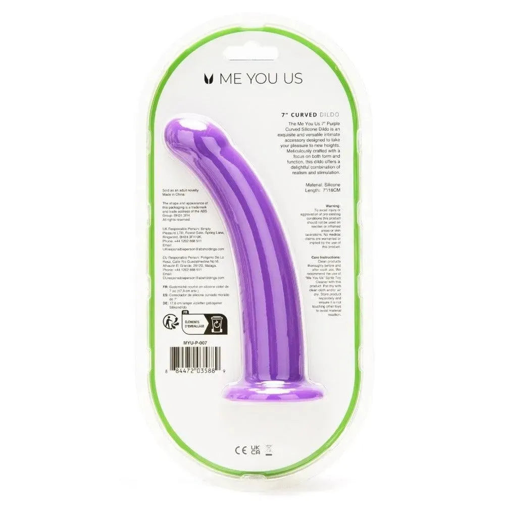Me You Us 7 Inch Curved Silicone Dildo - Rapture Works
