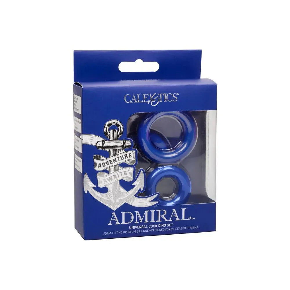 Admiral Universal Cock Ring Set Blue - Rapture Works