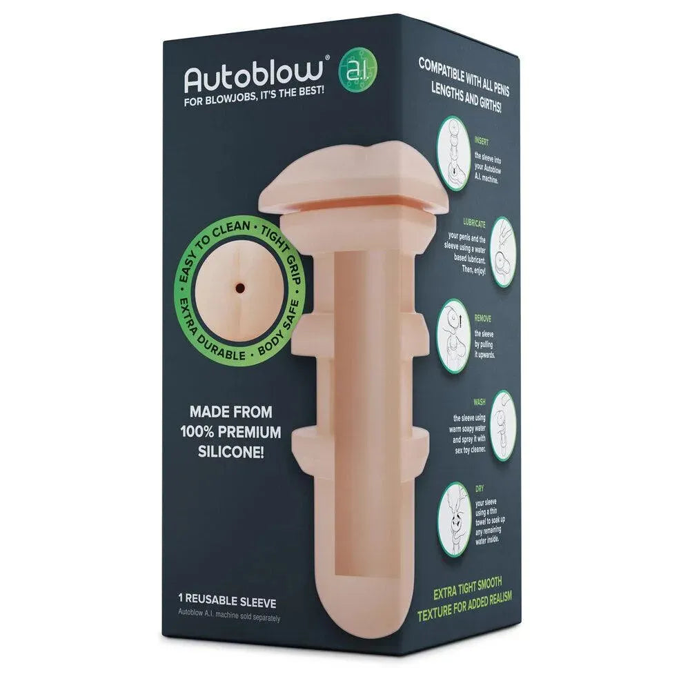 Autoblow A.I Reusable Anus Sleeve - Flesh Pink - Rapture Works