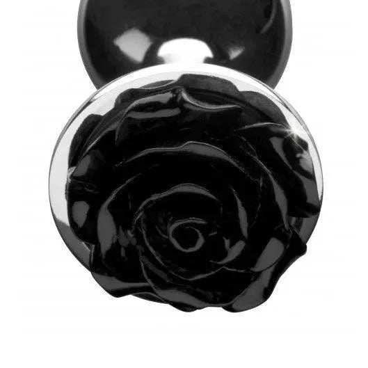 Booty Sparks Black Rose Anal Plug Large - Rapture Works