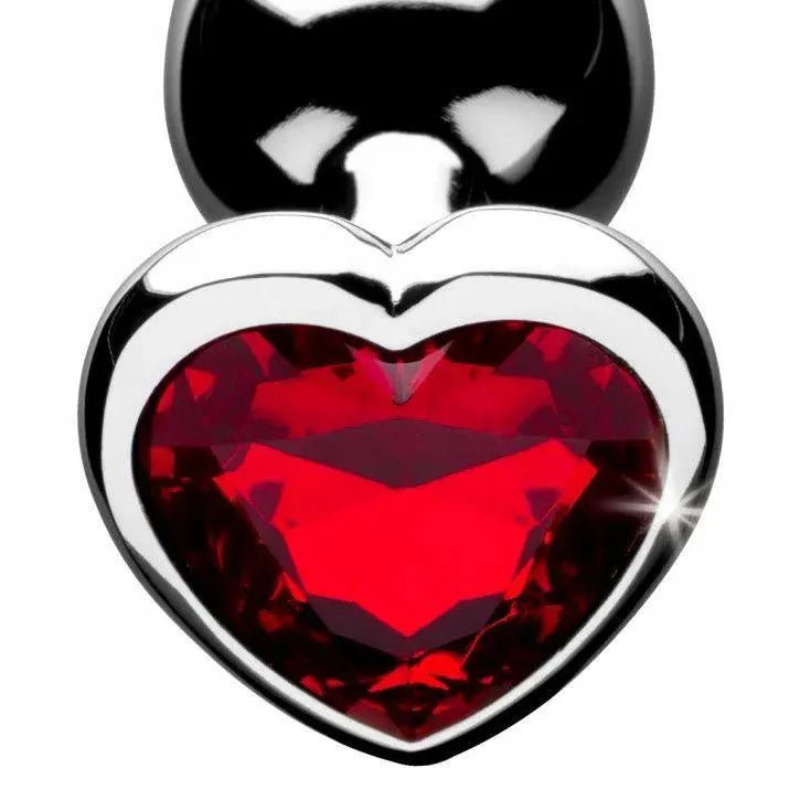 Booty Sparks Red Heart Medium Anal Plug - Rapture Works