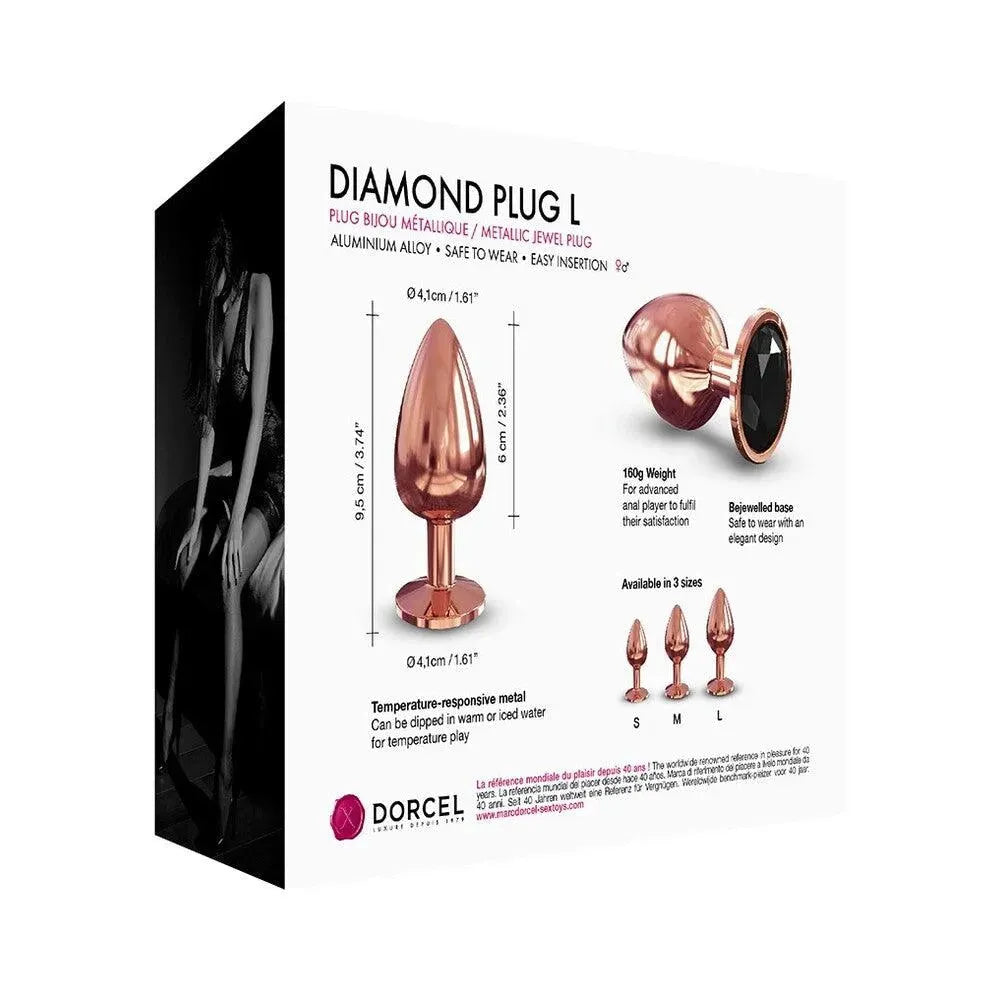 Dorcel Diamond Butt Plug Rose Gold Large - Rapture Works