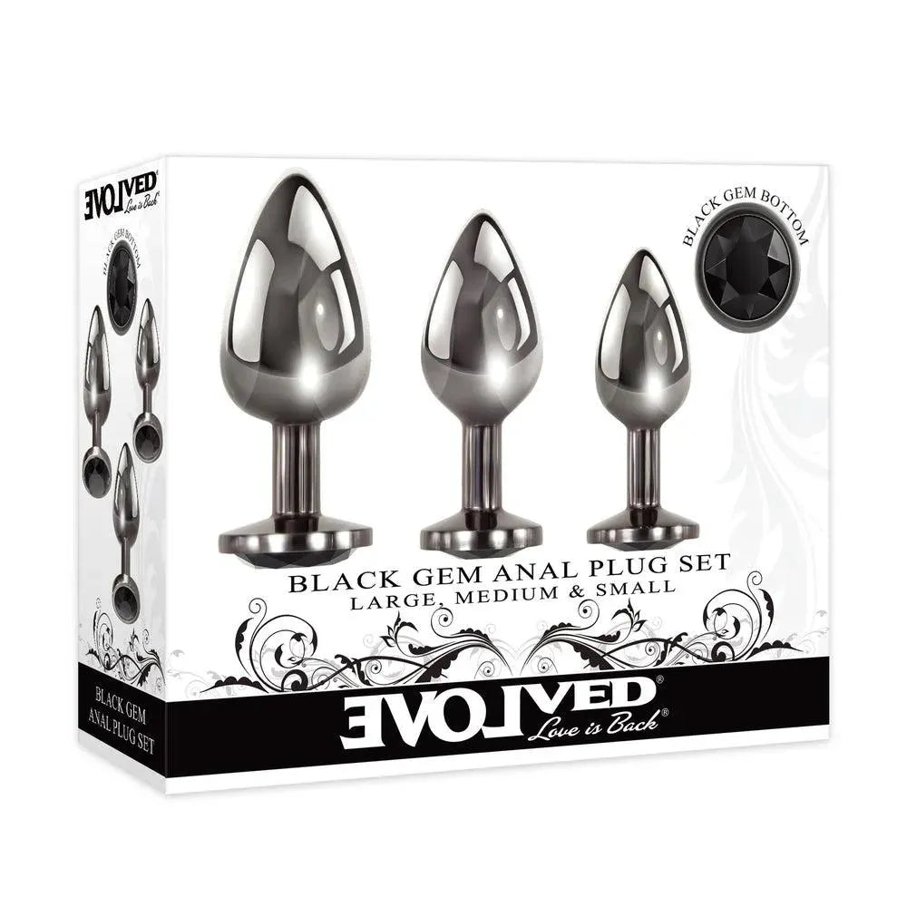 Evolved Black Gem Anal Plug Set - Rapture Works