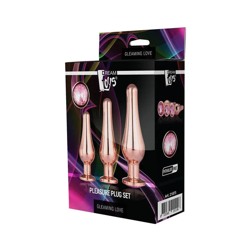 Gleaming Butt Plug Set Rose Gold - Rapture Works