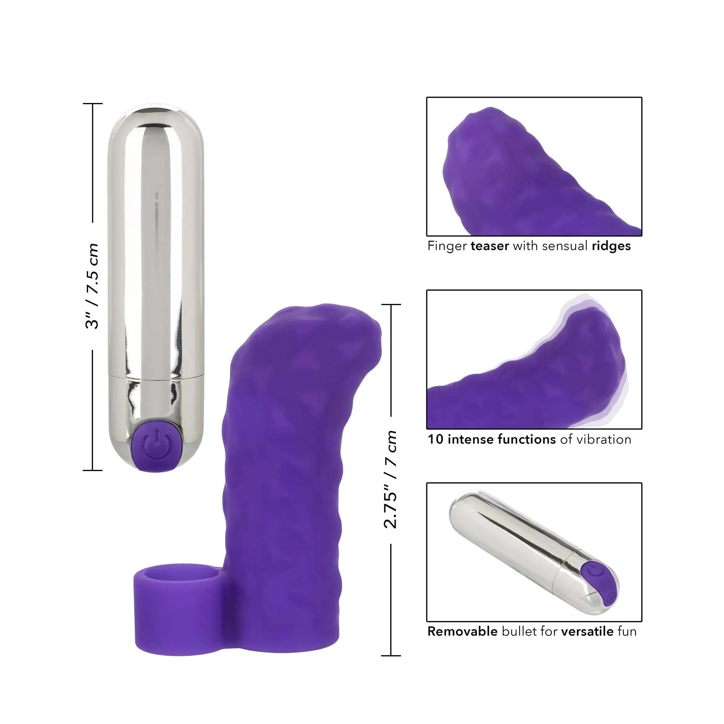 Intimate Play Purple Rechargeable Finger Teaser - Rapture Works
