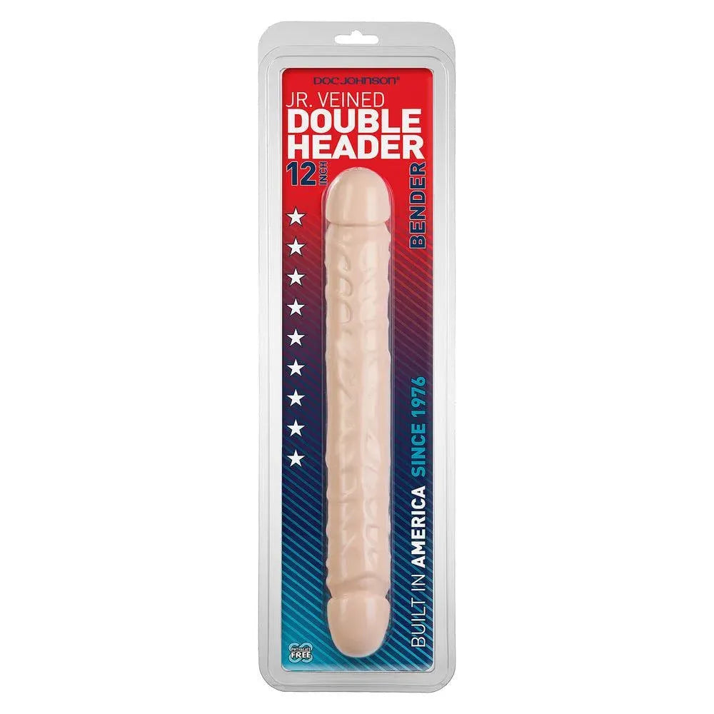 Jr Veined Double Header 12 Inch Bender Dong - Rapture Works