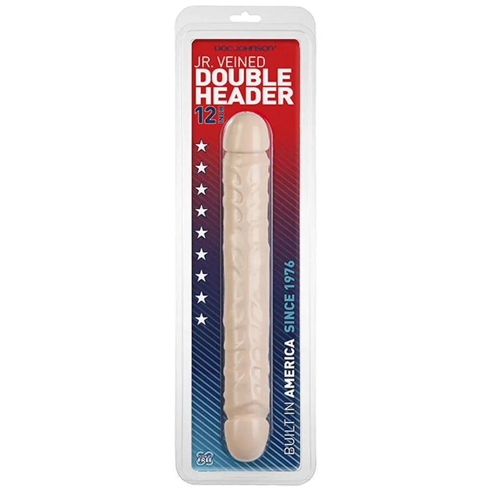 Jr Veined Double Header 12 Inch Dong - Rapture Works