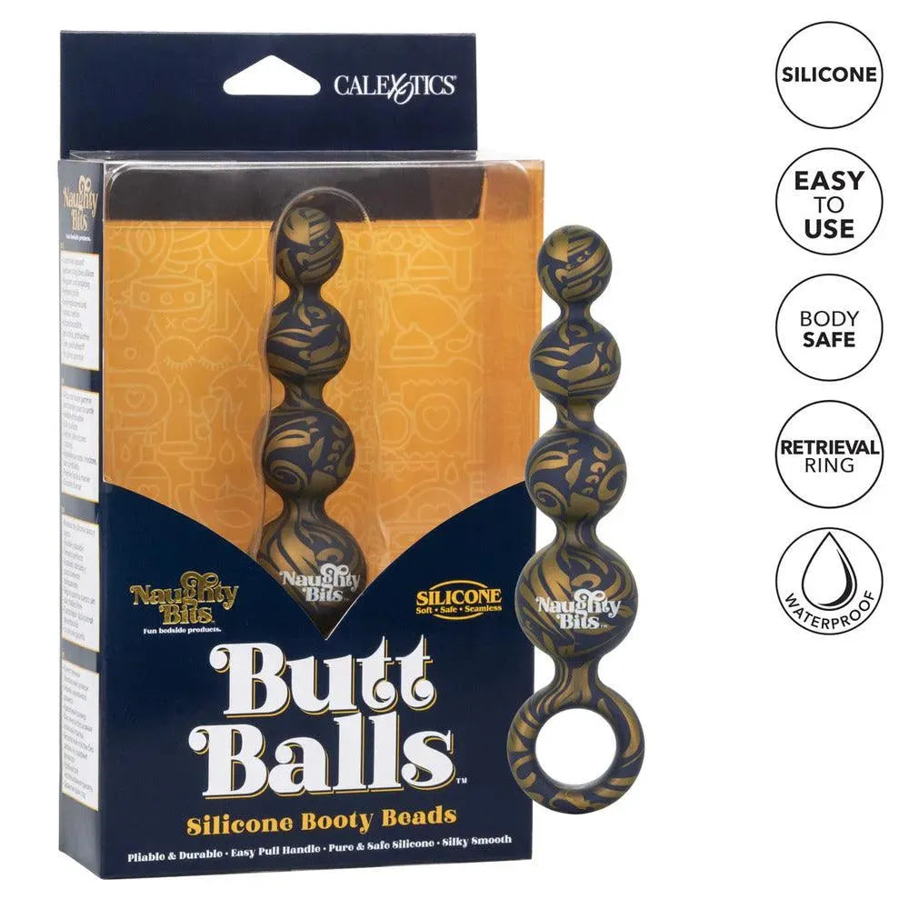Naughty Bits Butt Balls Silicone Booty Beads - Rapture Works