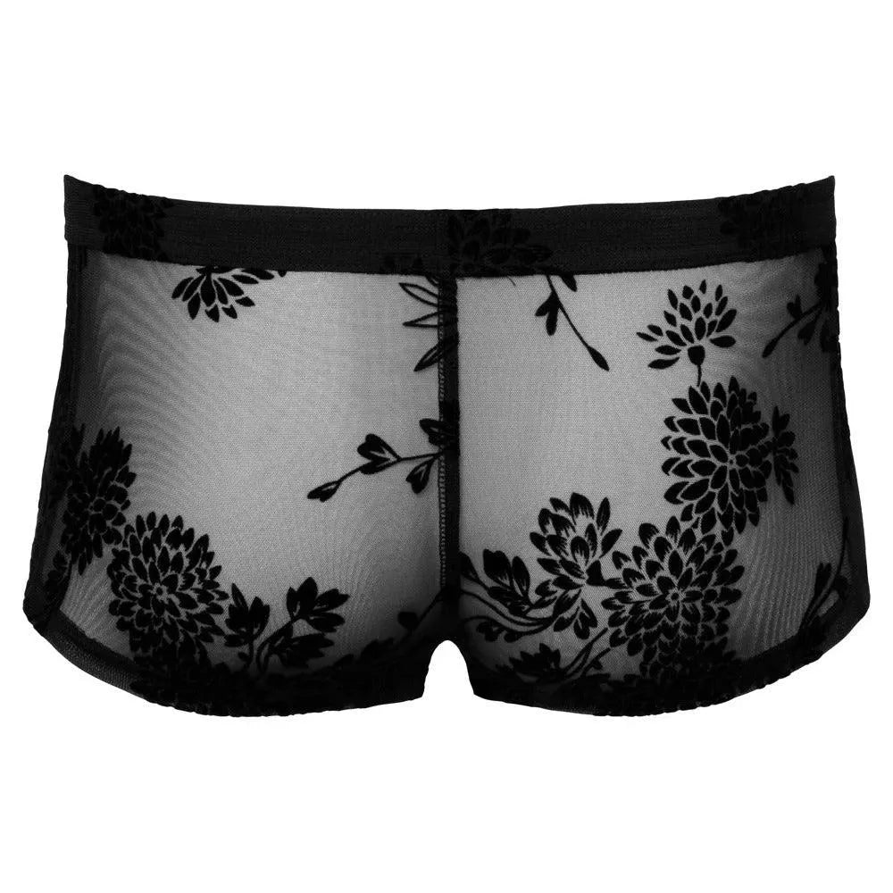 Noir Sheer Floral Lace Pants - Rapture Works