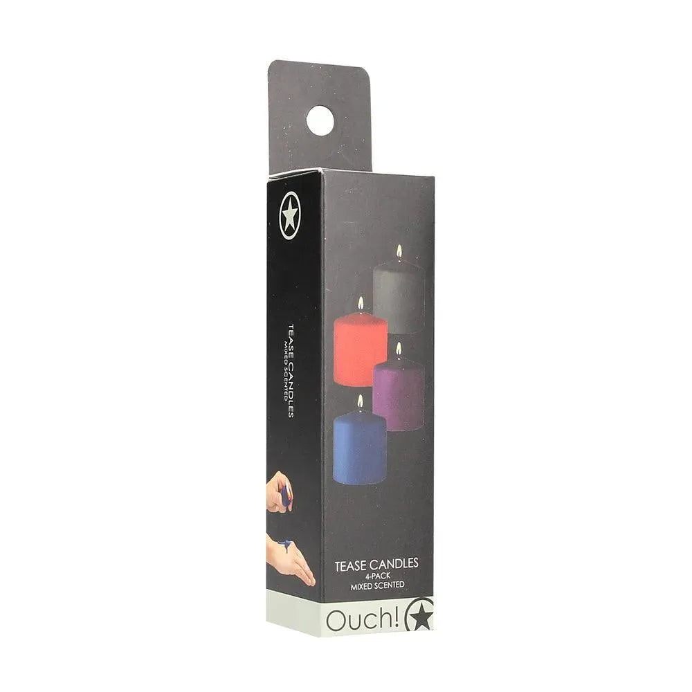 Ouch 4 Pack Of Mixed Scented Tease Candles - Rapture Works