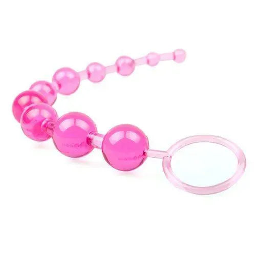 Pink Chain Of 10 Anal Beads - Rapture Works