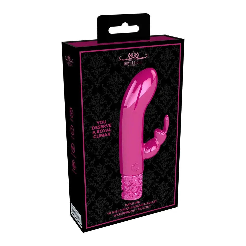 Royal Gems Dazzling Rechargeable Rabbit Bullet Pink - Rapture Works