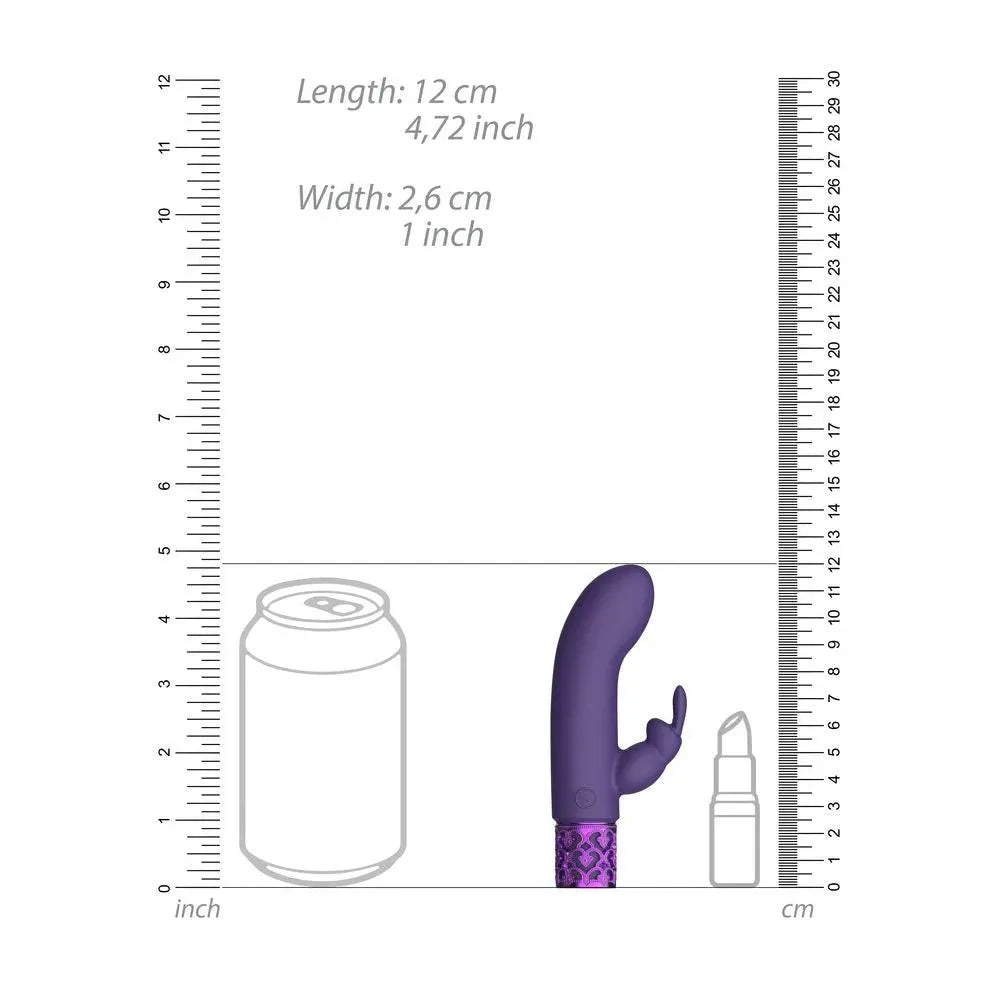 Royal Gems Dazzling Rechargeable Rabbit Bullet Purple - Rapture Works