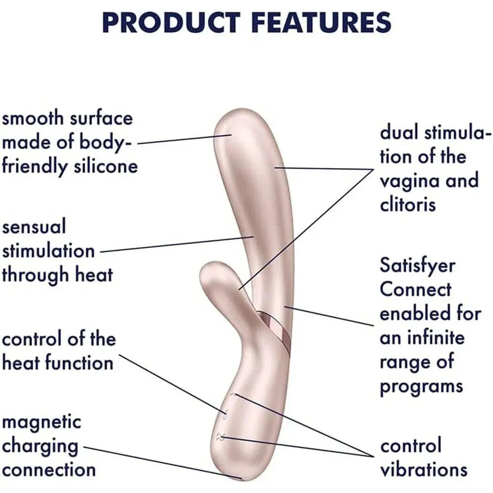 Satisfyer Hot Lover Warming Vibrator With App Control Pink - Rapture Works