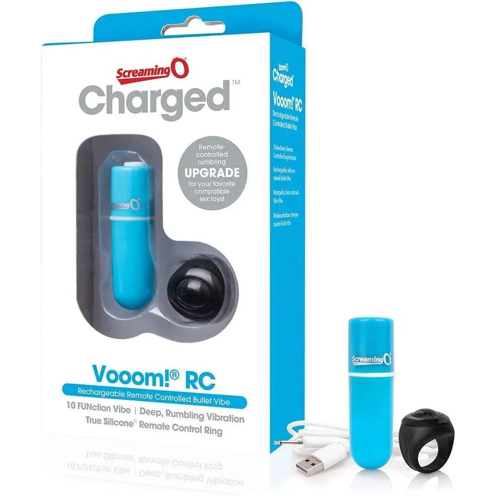 Screaming O Charged Vooom Remote Control Bullet Blue - Rapture Works