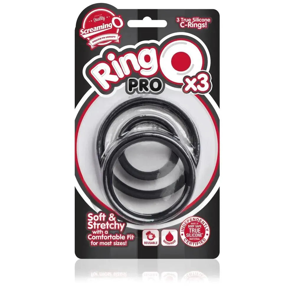 Screaming O RingO Pro X3 Cock Rings Black - Rapture Works