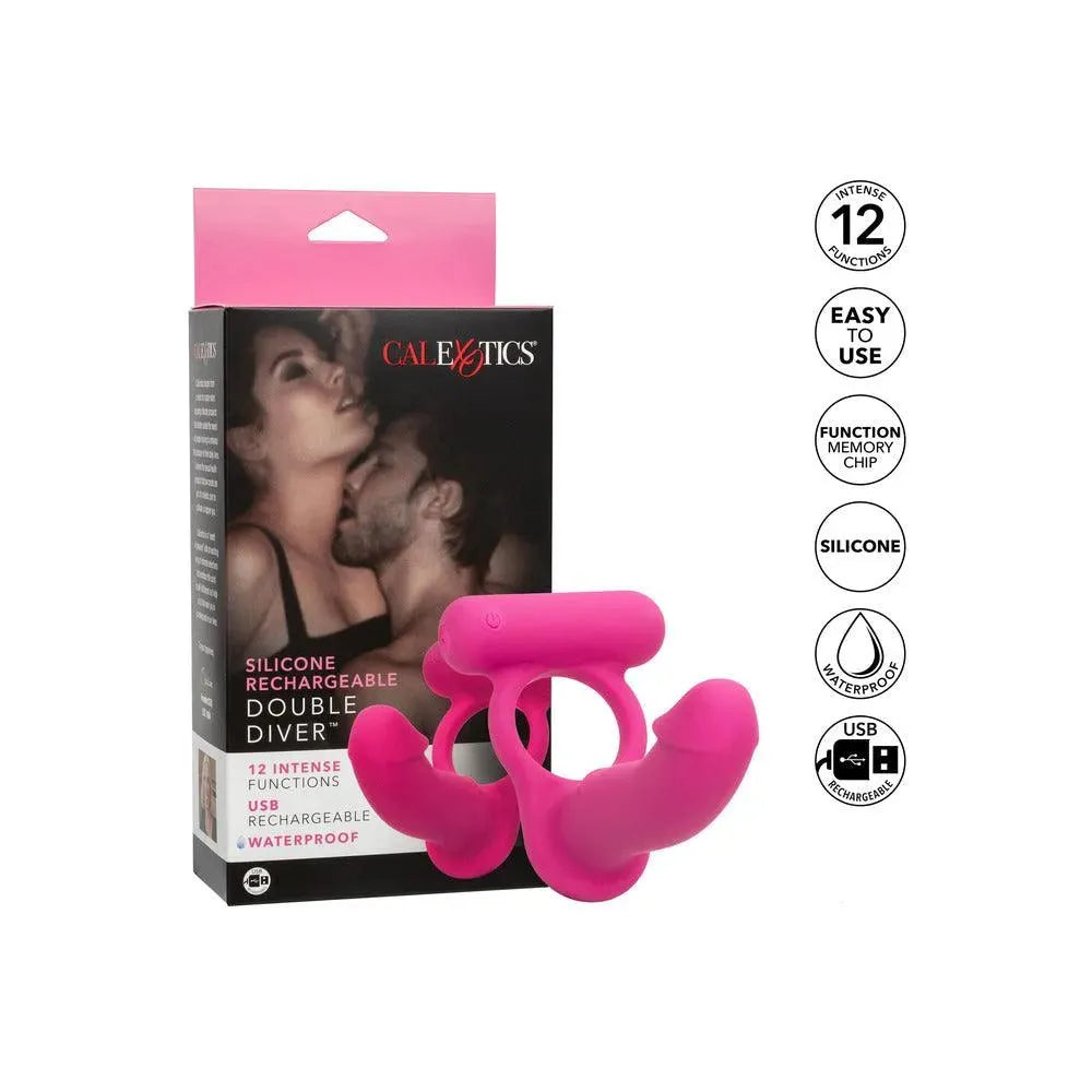 Silicone Rechargeable Double Diver Stimulator - Rapture Works