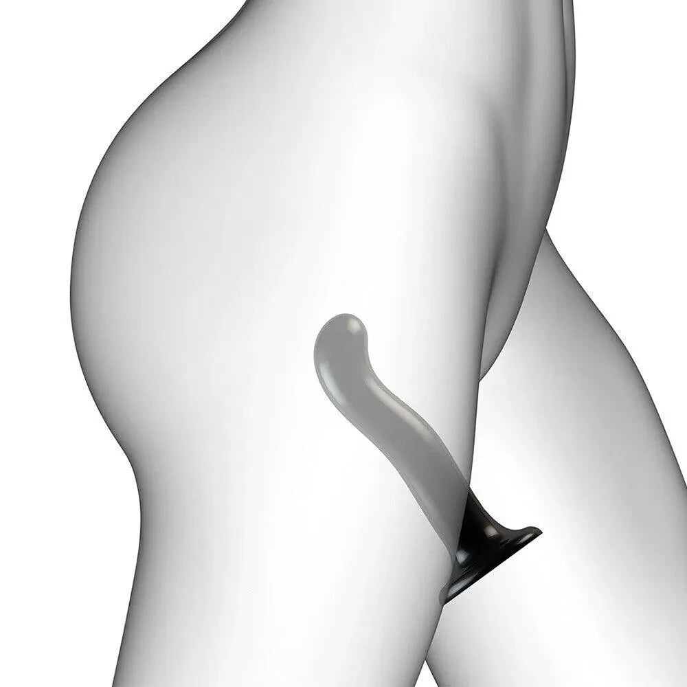 Strap On Me Prostate and G Spot Curved Dildo Small Black - Rapture Works