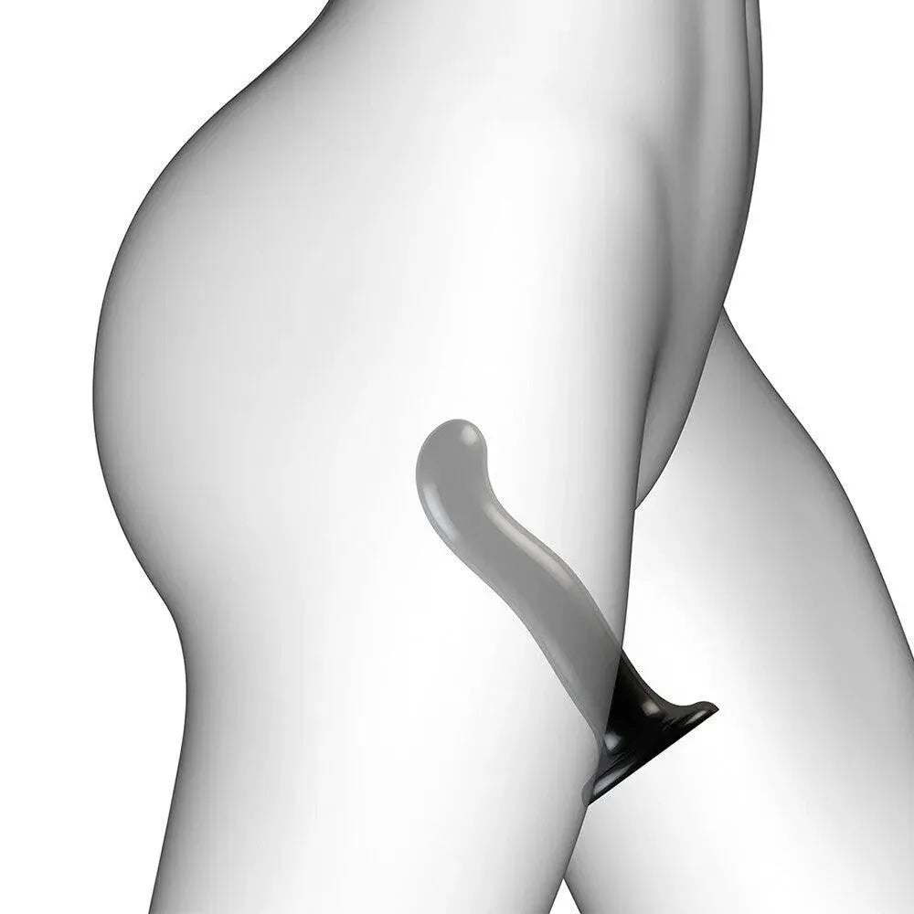 Strap On Me Prostate and G Spot Curved Dildo X Large Black - Rapture Works