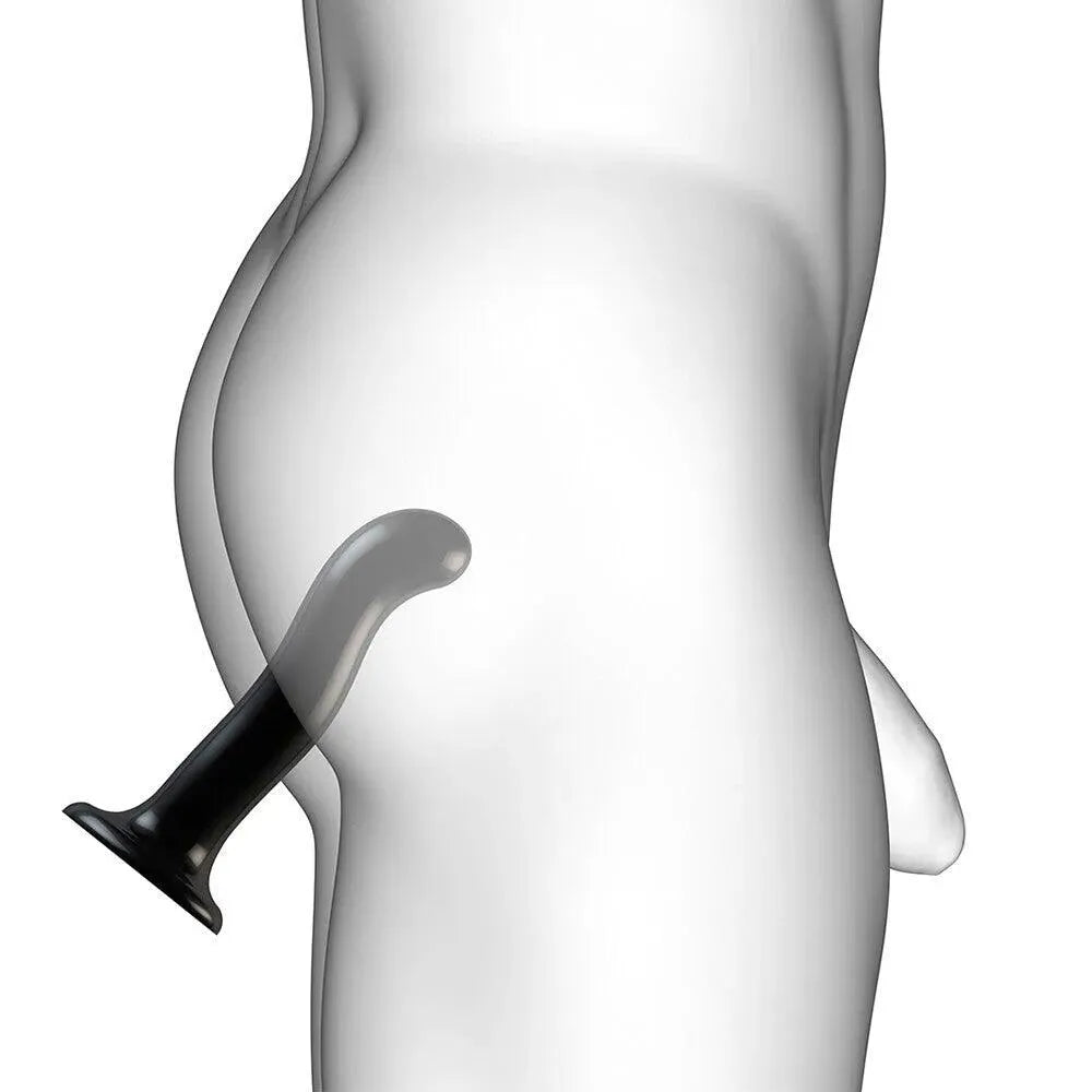 Strap On Me Prostate and G Spot Curved Dildo X Large Black - Rapture Works