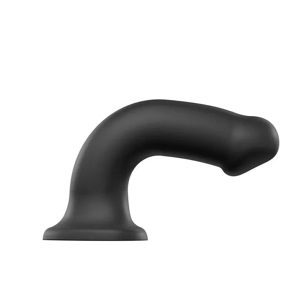 Strap On Me Silicone Dual Density Bendable Dildo Medium Black - Rapture Works