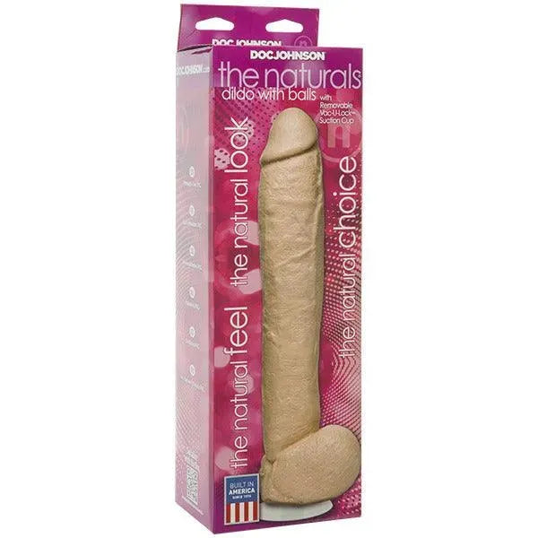 The Naturals 12 Inch Dong With Balls - Rapture Works