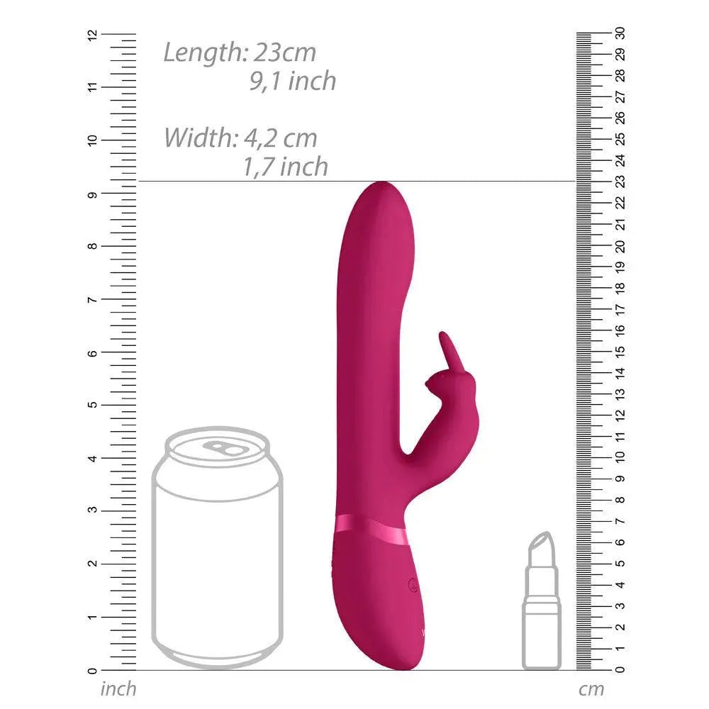 Vive Amoris Pink Rabbit Vibrator With Stimulating Beads - Rapture Works