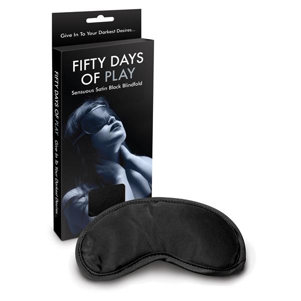 Fifty Days of Play - Sensuous Satin Black Blindfold