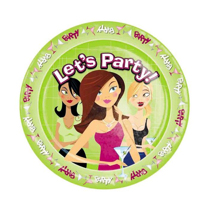 Ball &amp; Chain Truth Or Dare Party Plates – product view
