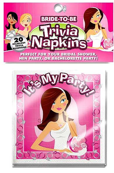 Ball &amp; Chain Bride to Be™ Trivia Napkins – additional product view