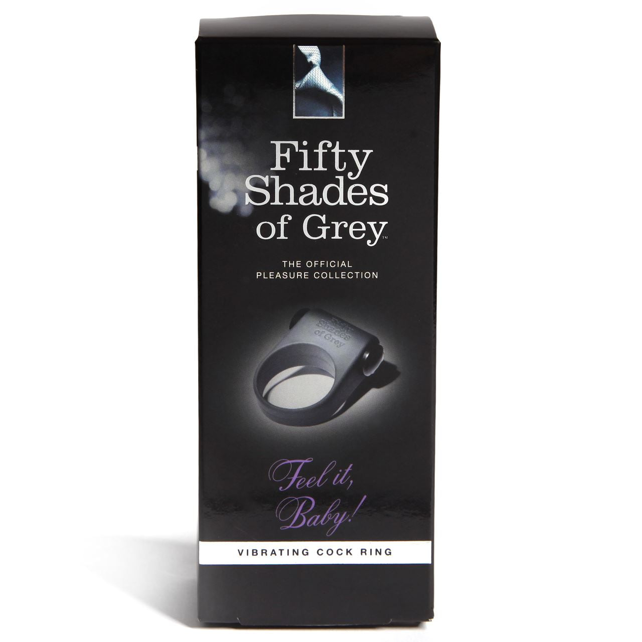Fifty Shades of Grey Feel It  Baby! Vibrating Cock Ring in Black – product detail view