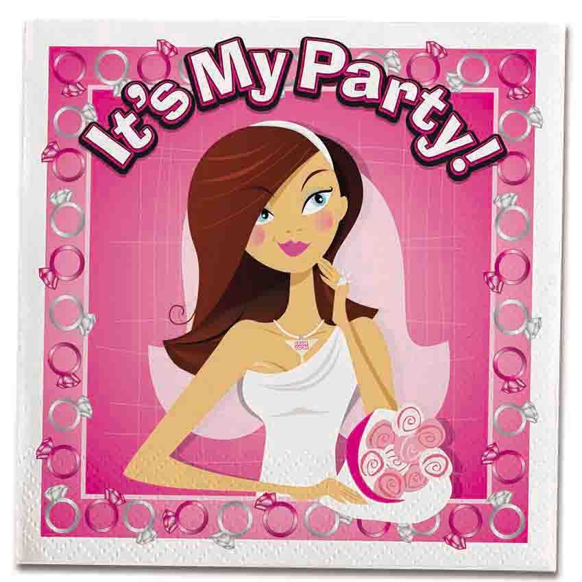 Ball &amp; Chain Bride to Be™ Trivia Napkins – product view