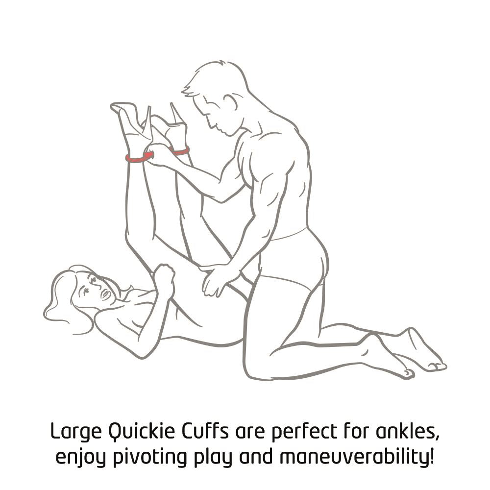 Quickie Cuffs – Large – Red – product image 3 