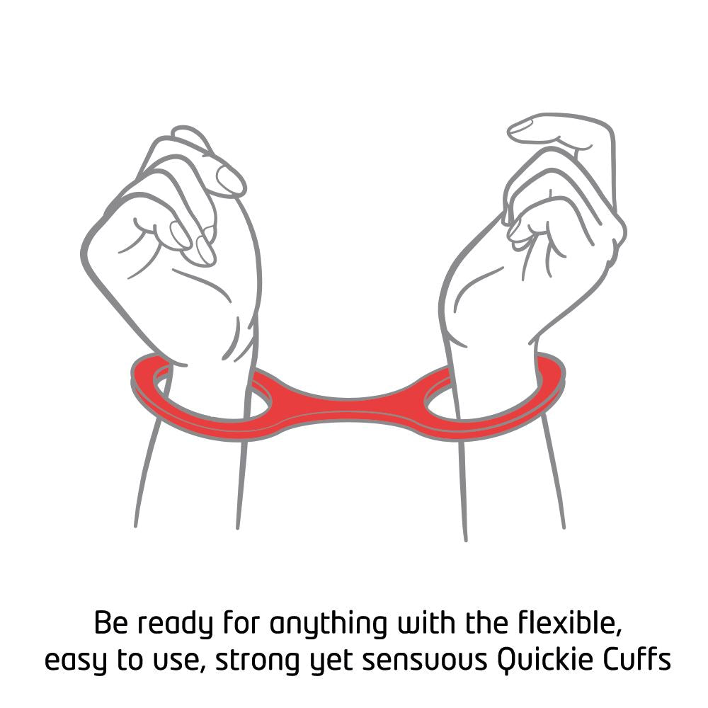 Quickie Cuffs – Medium – Red – product image 2 