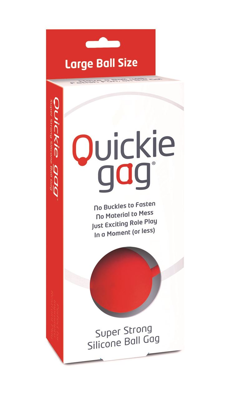 Quickie Gag® Ball Gag in Red, Large 