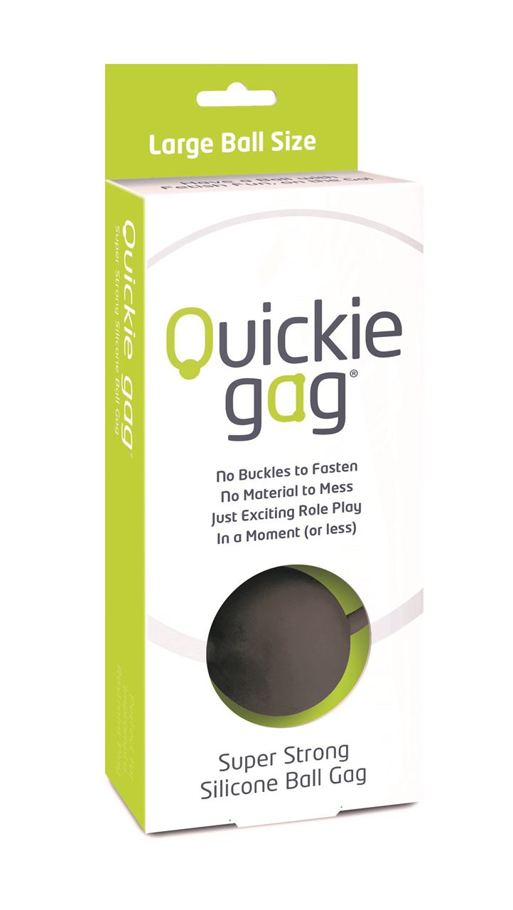 Quickie Gag® Ball Gag in Black, Large – alternate view 