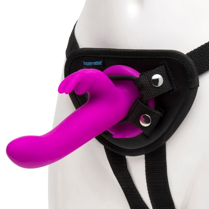 Happy Rabbit Strap-On Kit in Purple – with retail packaging