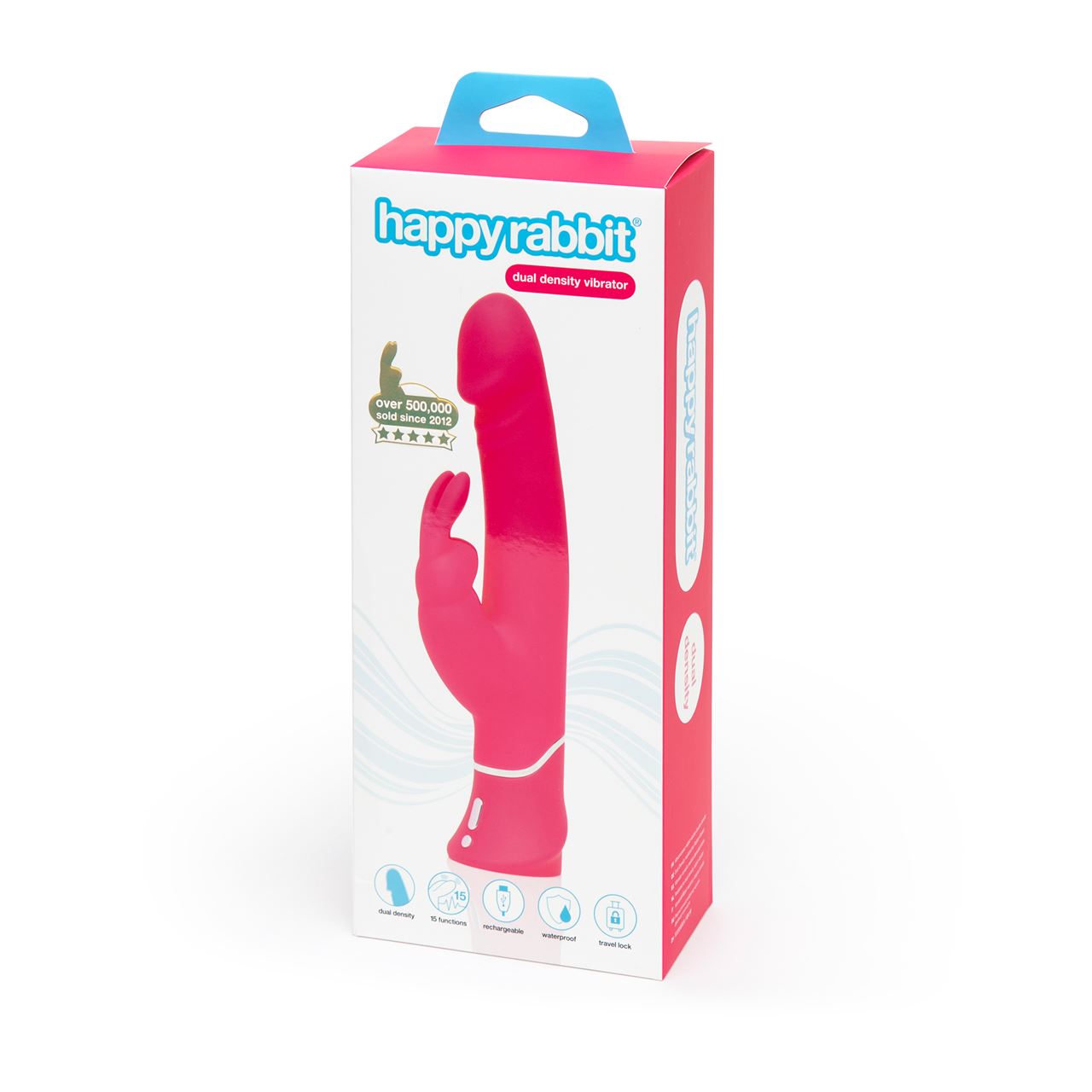 Happy Rabbit Dual Density Vibrator in Pink – additional product view