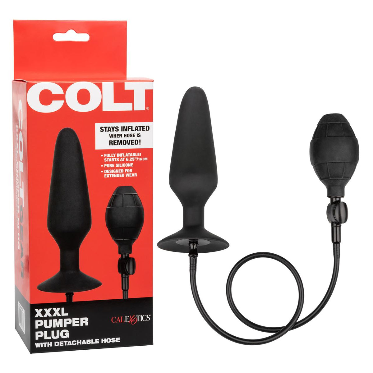 COLT® XXXL Pumper Plug with Detachable Hose in Black