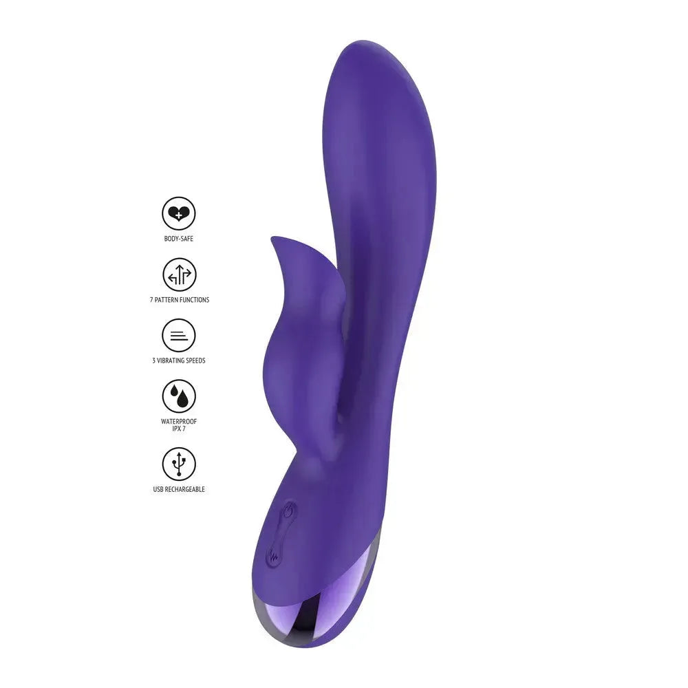 XOCOON Unchained Love Vibrator – G-Spot and Clitoral Stimulation, 7 Vibration Modes, Waterproof, USB Rechargeable, Purple