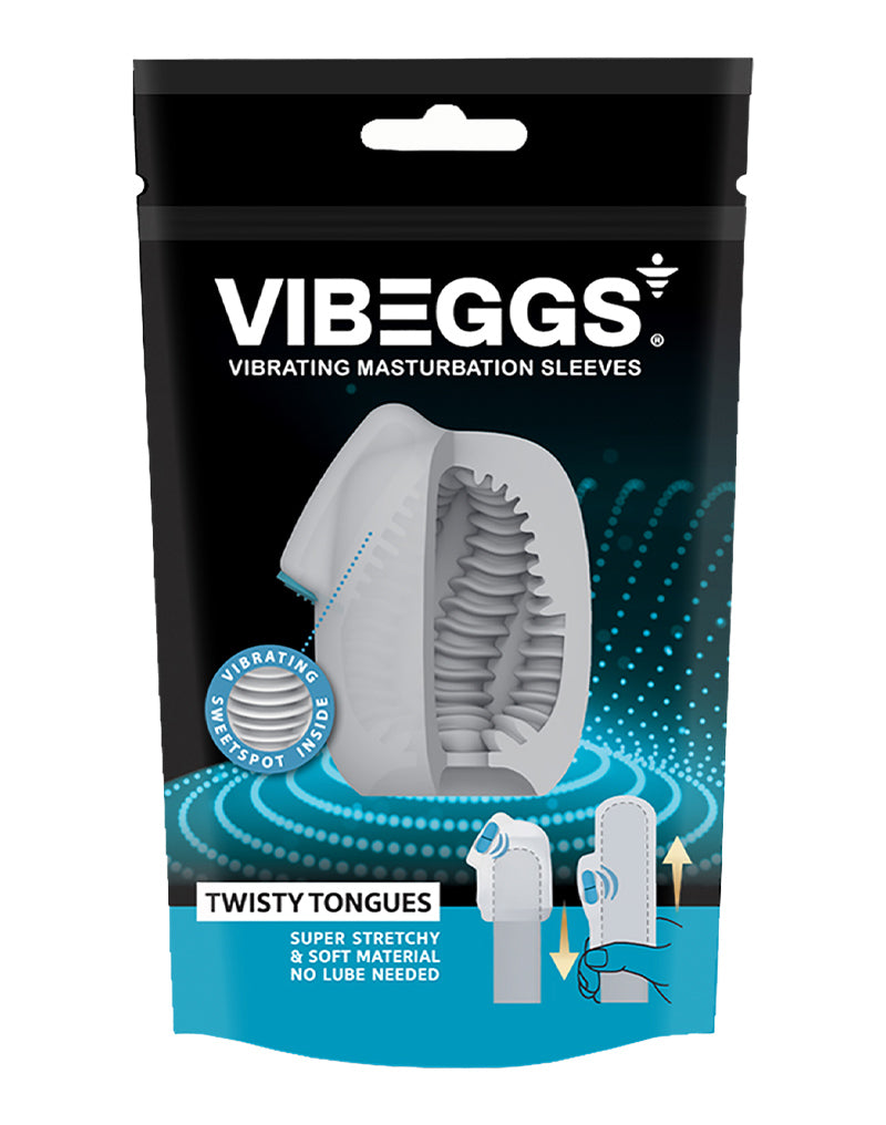 Vibeggs Twisty Tongues in White – angled view