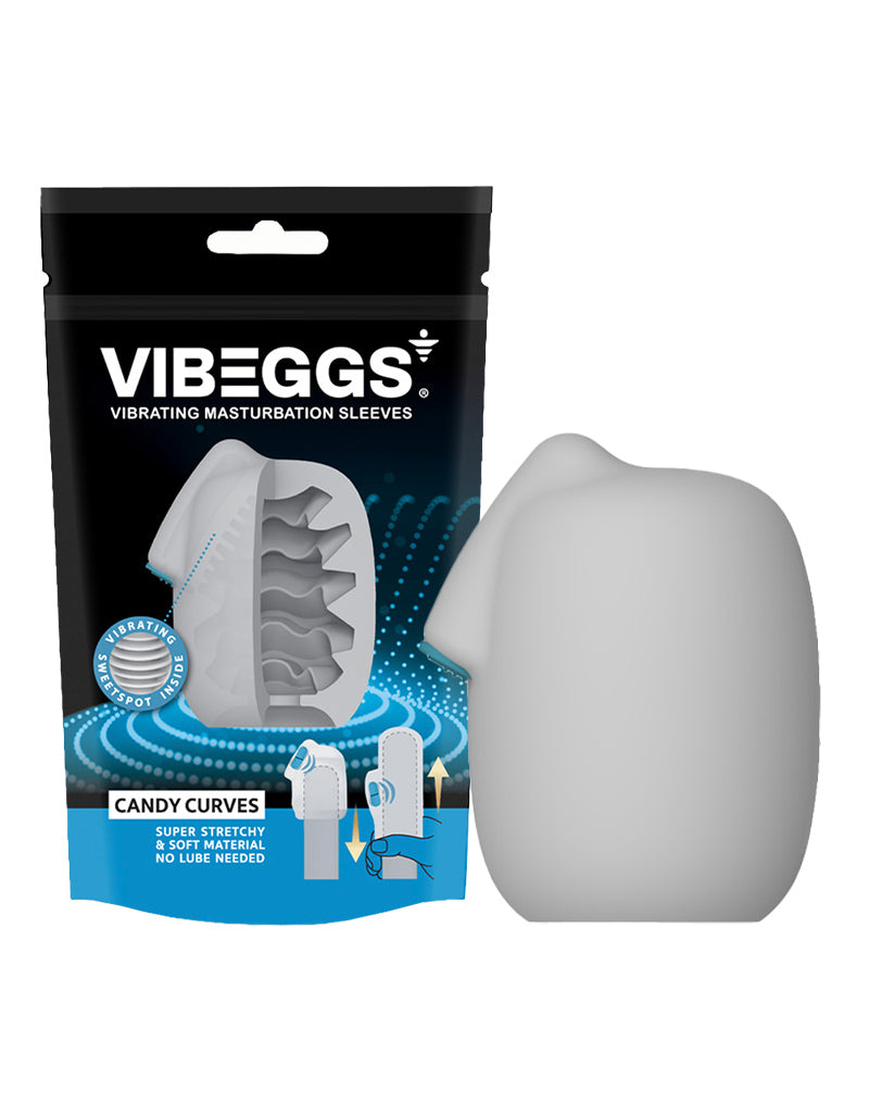 Vibeggs Candy Curves in White – angled view