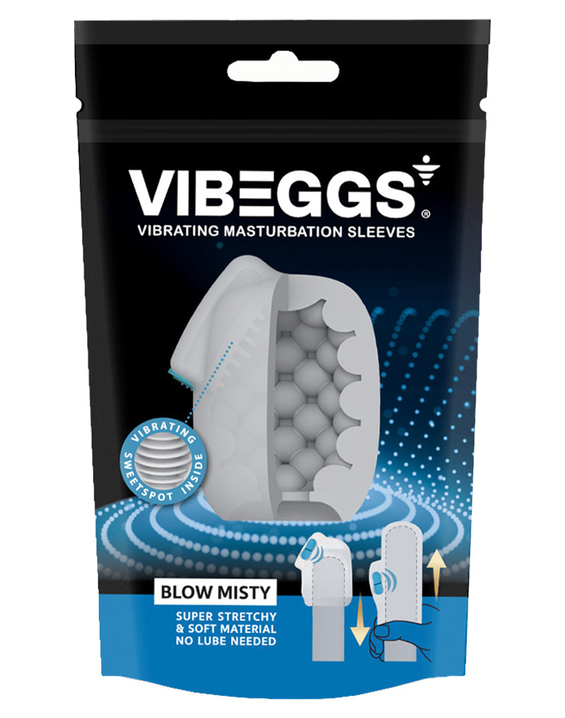 Vibeggs Blow Misty in White – angled view