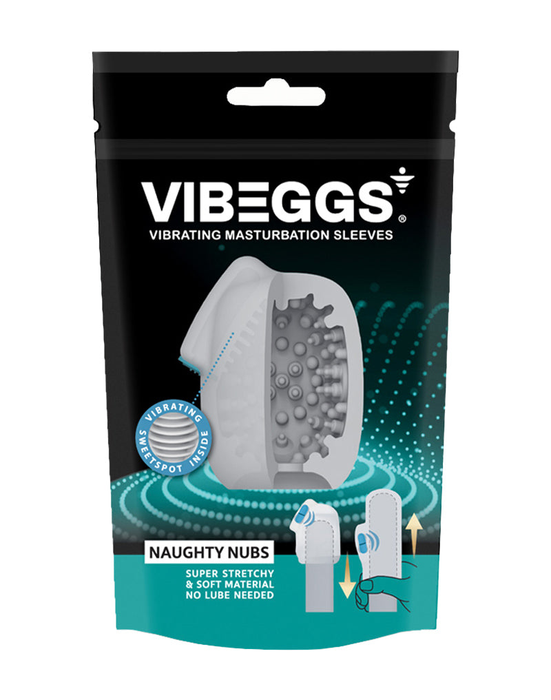 Vibeggs Naughty Nubs in White – angled view