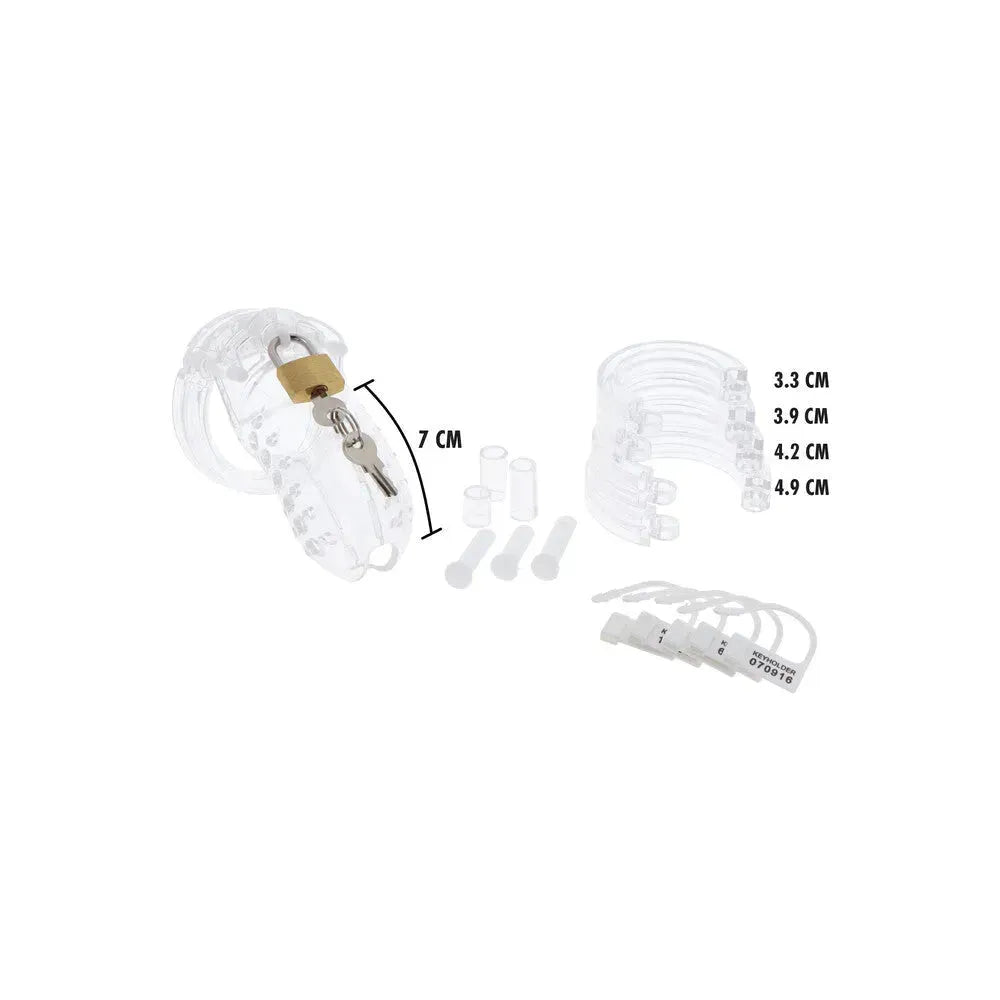 Hidden Desire Extreme Chastity Cock Cage - Secure, Adjustable Acrylic Design for Discreet Wear and Maximum Control