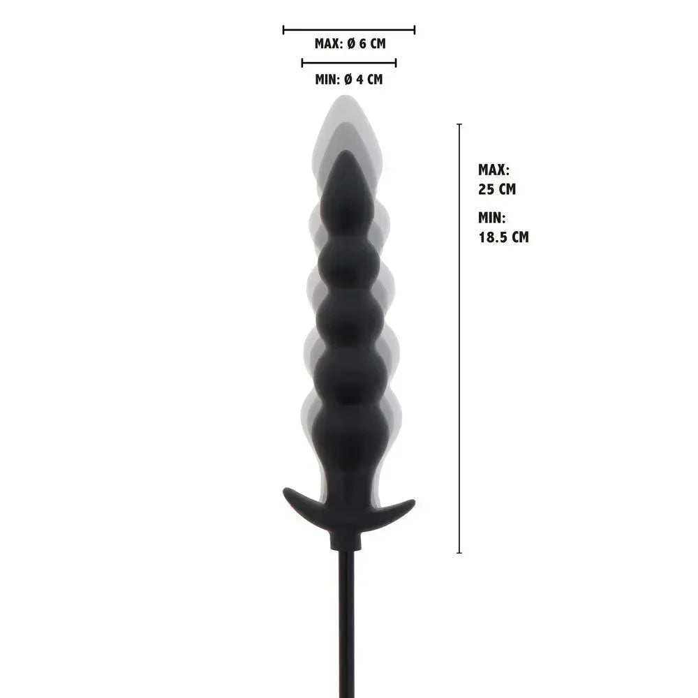 Hidden Desire Extreme Inflatable Ribbed Plug - Expandable 18.5–25cm