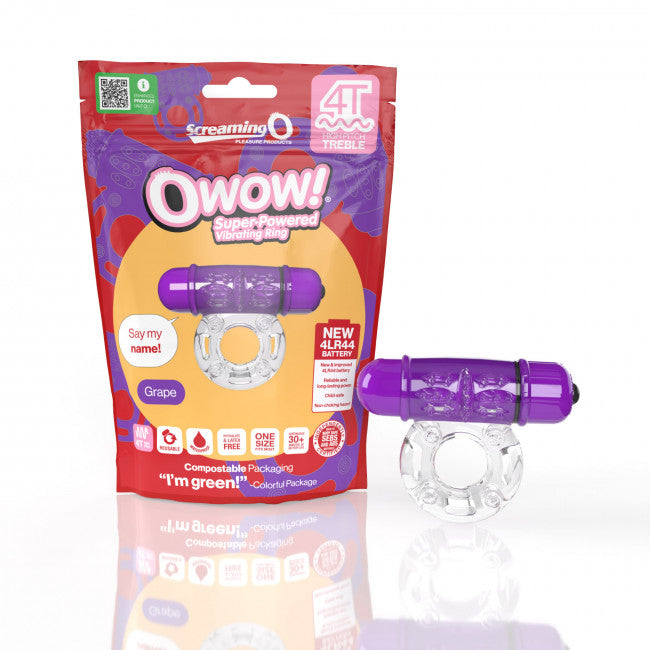 Screaming O 4T - Tickle & Tease OWow Vibrating Ring in Grape #Colour_Grape