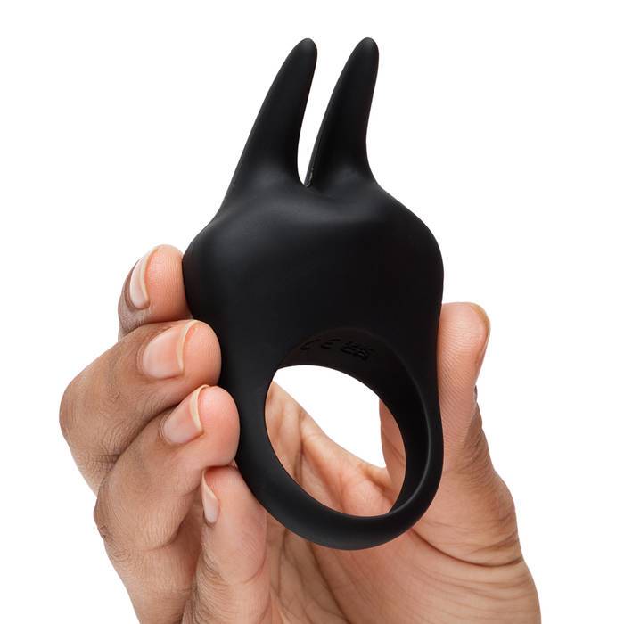 Fifty Shades of Grey Sensation Vibrating Rabbit Love Ring in Black